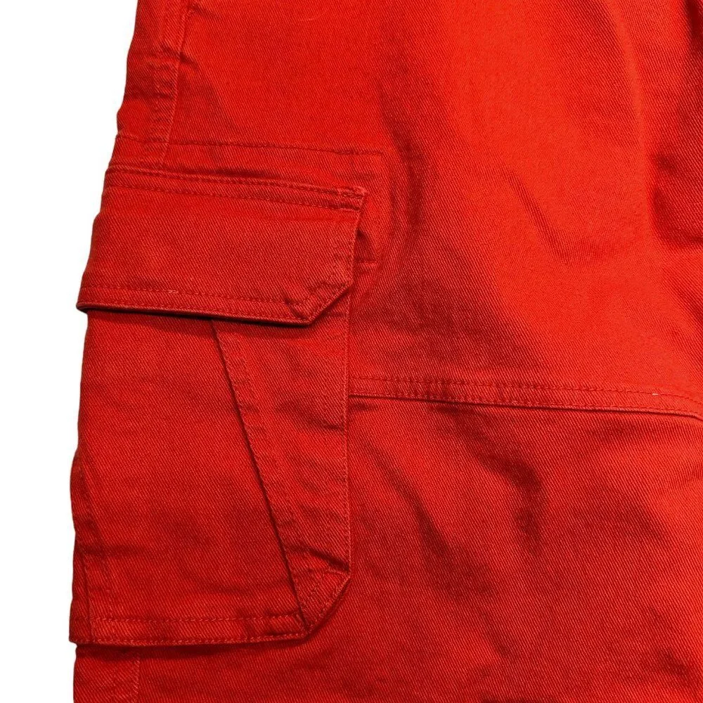 A. Tiziano Carlos Red Twill Cargo Shorts (34)